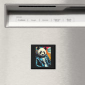 Panda in City 2 Aufkleber Magnet (In Situ (Geschirrspüler))