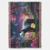 Panda in einem Fantasiegarten Decke (Vorderseite Vertikal)