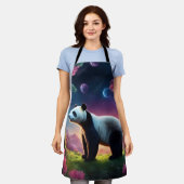 Panda in einem Fantasiegarten Schürze (Getragen)