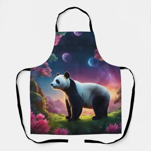Panda in einem Fantasiegarten Schürze (Vorderseite)