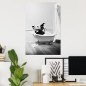 Panda in einer Badewanne Poster (Heimbüro)