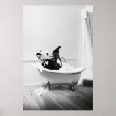 Panda in einer Badewanne Poster (Vorne)