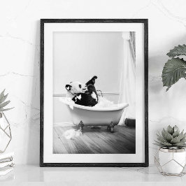 Panda in einer Badewanne Poster