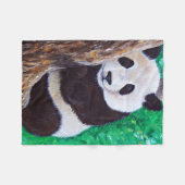 Panda in einer Baummalerei Fleecedecke (Vorderseite (Horizontal))