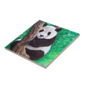 Panda in einer Baummalerei Fliese (Seite)