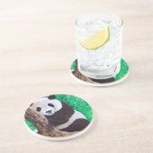 Panda in einer Baummalerei Getränkeuntersetzer (Seite)