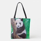 Panda in einer Baummalerei Tasche (Rückseite)