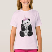 Panda in Einhornhut T-Shirt (Vorderseite)