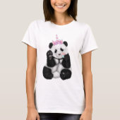 Panda in Einhornhut-T - Shirt (Vorderseite)