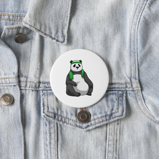 Panda in Fitness mit Handtuch Button (Beispiel)