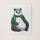 Panda in Fitness mit Handtuch Puzzle (Vertikal)