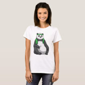Panda in Fitness mit Handtuch T-Shirt (Vorne ganz)