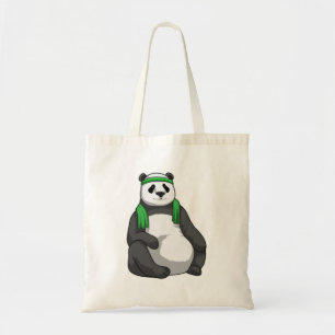 Panda in Fitness mit Handtuch Tragetasche
