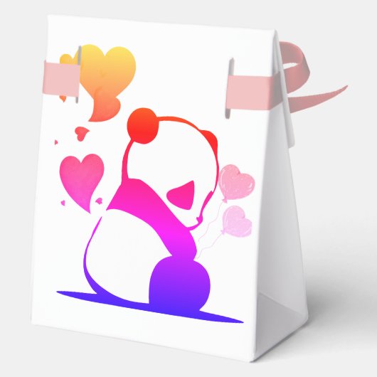 panda in pink geschenkschachtel (Rückseite)