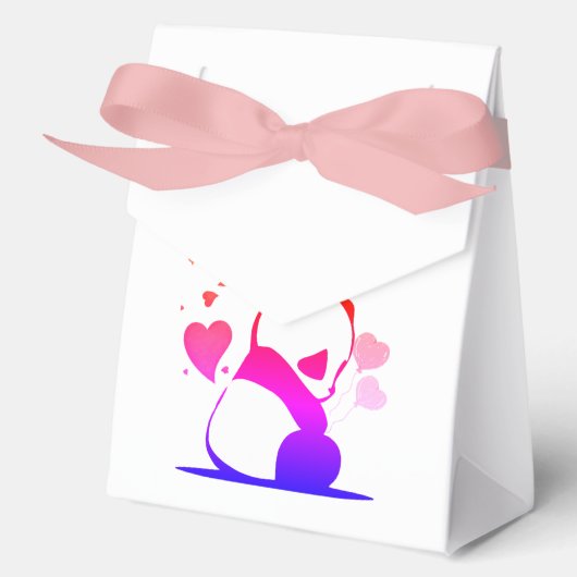 panda in pink geschenkschachtel (Vorderseite)