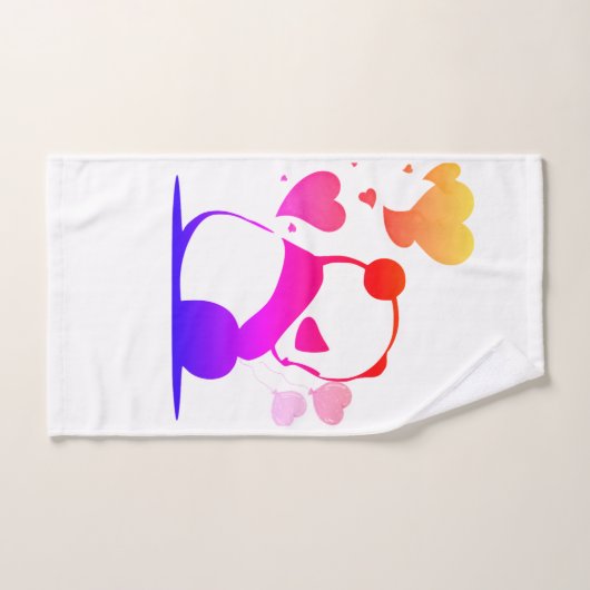 Panda in pink handtuch (Handtuch)