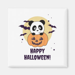 Panda in Pumpkin Sweet Pandas Happy Halloween Magnet
