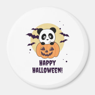 Panda in Pumpkin Sweet Pandas Happy Halloween Magnet