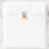 Panda in Pumpkin Sweet Pandas Happy Halloween Runder Aufkleber (Tasche)