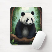 Panda in üppigem Grün Mousepad (Mit Mouse)