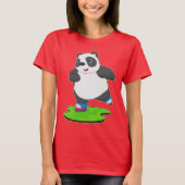 Panda Inline Skaten Inline Skate Sports T-Shirt (Vorderseite)
