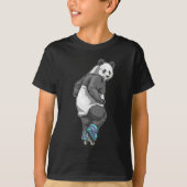 Panda Inline Skaten Roller Skate T-Shirt (Vorderseite)