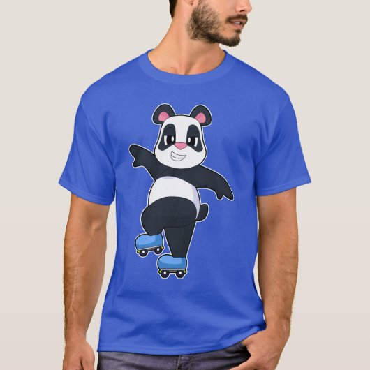 Panda Inline-Skating Inline-Skates Sport T-Shirt (Vorderseite)
