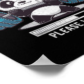 Panda installiert Muskeln Bitte warten Sie ab. Poster (Ecke)