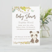 Panda Invitation Einladung (Stehend Vorderseite)