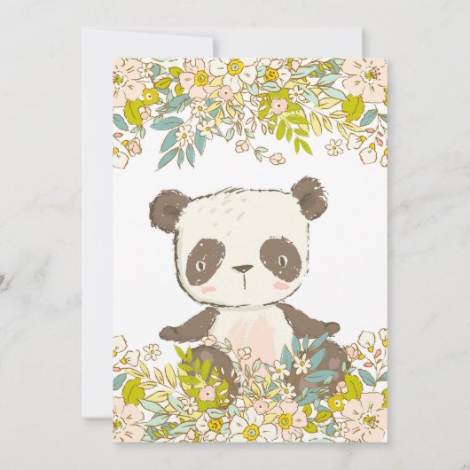 Panda Invitation Einladung (Rückseite)
