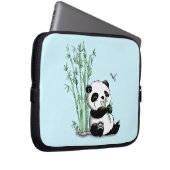 Panda isst Bambus Laptopschutzhülle (Vorne Rechts)