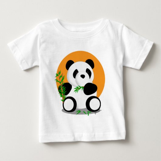 Panda isst Bambus-Shirt Baby T-shirt (Vorderseite)