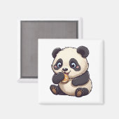 Panda isst einen Keks Magnet (Vorderseite/Rückseite)