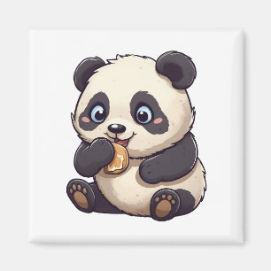 Panda isst einen Keks Magnet