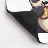 Panda isst einen Keks Mousepad (Ecke)
