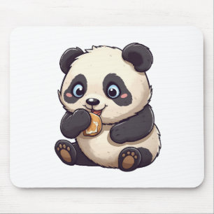 Panda isst einen Keks Mousepad