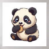 Panda isst einen Keks Poster (Vorne)