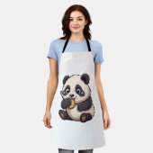 Panda isst einen Keks Schürze (Getragen)