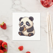 Panda isst einen Keks Serviette (Beispiel)