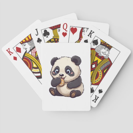 Panda isst einen Keks Spielkarten (Rückseite)