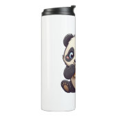 Panda isst einen Keks Thermosbecher (Nach links gedreht)