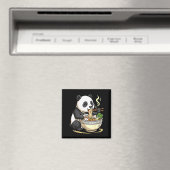 Panda isst lustige Ramen-Nudeln  Magnet (In Situ (Geschirrspüler))