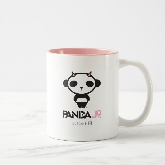 PANDA J9 Tasse/WHT&PNK/Tei Zweifarbige Tasse (Rechts)