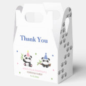 Panda-Junge und -Mädchen gemeinsamer Geburtstag Geschenkschachtel (Geöffnet)