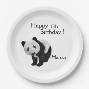 Panda-Junges  Pappteller