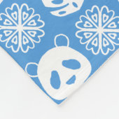 Panda Jungle Impressionen auf Blue Fleecedecke (Ecke)