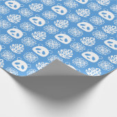 Panda Jungle Impressionen auf Blue Geschenkpapier (Ecke)