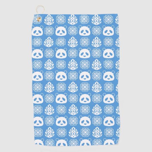 Panda Jungle Impressionen auf Blue Golfhandtuch (Vorderseite)