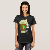 Panda-Kaffee T-Shirt (Vorne ganz)