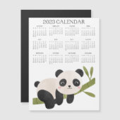 Panda, Kalender 2023 Magnetkarte (Vorne/Hinten)